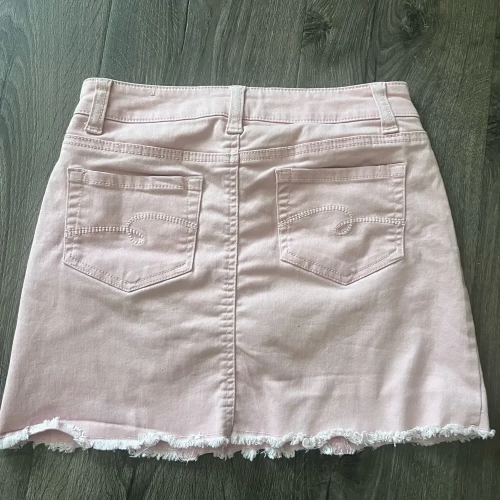 Justice Pink Denim Skirt size 12